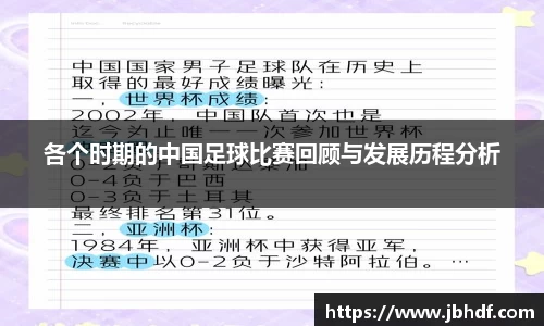 各个时期的中国足球比赛回顾与发展历程分析